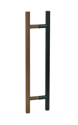 Saunatürgriff ZR30 L1200 Edelstahl schwarz / Holz Wenge