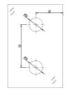 Sauna Glastürband 89 90° Glas/Wand schwarz matt