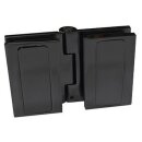 Sauna Glastürband 89 180° Glas/Glas schwarz matt