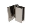 Glastürband 80 90° Glas/Wand nickel matt