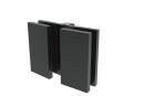 Sauna Glastürband 81 180° Glas/Glas schwarz matt