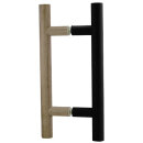 Saunatürgriff ZR30 L350 Edelstahl schwarz / Holz...