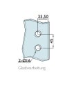 Glastürband Uni ASL 24F stahlfarbig matt