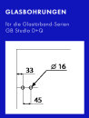 Glastürband Studio Q stahlfarbig matt