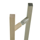 Saunatürgriff QV25 L500 Edelstahl / Esche