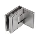 Glastürband 90° Glas/Wand Edelstahl matt