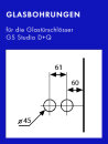 Glastürschloss Studio D UV schwarz matt