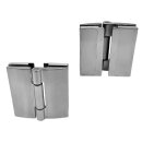 Glastürband 180° Glas/Glas Edelstahl matt