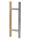 Saunatürgriff ZR30 L500 Edelstahl / Holz Eiche-hell